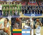 Lituanie - Argentine, quart à la fin de 2010 Championnats du Monde FIBA en Turquie