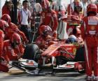 Fernando Alonso dans les stands - Ferrari - Monza 2010