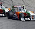 Liuzzi Vitantonio et Adrian Sutil - Force India - Monza 2010