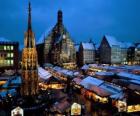 Marché Christkindl, Nuremberg, en Bavière, Alemanya