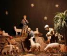 Les bergers des personnages de la Nativité
