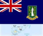 Drapeau de les Îles Vierges britanniques, territoire britannique d'outre-mer des Caraïbes