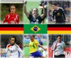 Nominé pour le joueur du Monde de la FIFA l'année 2010 (Fatmire Bajramaj, Marta Vieira da Silva, Birgit Prinz)