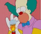 Krusty le clown dans une scène de son spectacle à la télévision