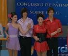 Guido danse, Tamara, Josefina et Gonzalo dans le patinage sur glace de la concurrence