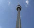 La Tour CN ou la Tour nationale du Canada, tour de communication et d'observation d'une hauteur de plus de 553 mètres, Toronto, Ontario, Canada
