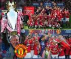 Manchester United, champion de la ligue de football anglais. Premier League 2010-2011