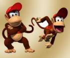 Le chimpanzé Diddy Kong, personnage dans le jeu vidéo Donkey Kong