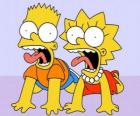 Bart et Lisa crier