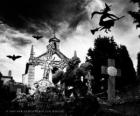 Cimetière le jour de l'Halloween