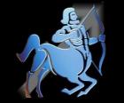 Sagittaire. Le centaure, l'archer. Neuvième signe du zodiaque. Nom latin est Sagittarius
