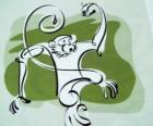 Le singe, signe du Singe, l'année du Singe dans l'astrologie chinoise. Le neuvième des douze animaux du cycle de 12 ans du zodiaque chinois