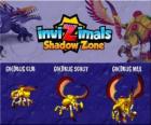 Goldbug Cub, Goldbug Scout, Goldbug Max. Invizimals Shadow Zone. Scarabée d'or vient de l'ancienne Egypte des Pharaons. Invizimal vite et fort