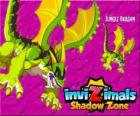 Jungle Dragon. Invizimals Shadow Zone. Dragons de la jungle ont une arme puissante, un acide qui crachent contre l'ennemi