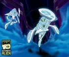 Amphibien, alien ressemblant à une méduse extraterrestre de la planète Amperia. Ben 10 : Ultime Alien