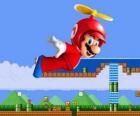 Mario battant avec la coque avec une hélice