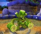 Skylander Stump Smash, la créature marteau a des bûches au lieu de bras. Skylanders Vie