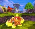 Skylander Eruptor, une créature jette des boules de feu et des flammes. Skylanders Feu