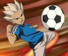 Shuya Gouenji ou Axel Blaze, attaquant et meilleur buteur de l'équipe de Raimon dans les aventures de Inazuma Eleven