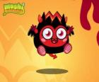 Diavlo. Moshi Monsters. Un petit diable avec des ailes, des cornes et une queue