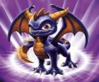 Skylander Spyro, le dragon est un adversaire redoutable qui peut voler et tirer le feu de la bouche. Skylanders Magie