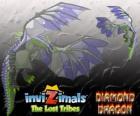 Diamond Dragon. Invizimals The Lost Tribes. Dragon invizimal avec tout le corps couvert de diamants