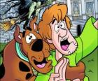 Scooby-Doo et son ami Shaggy fugue avec peur