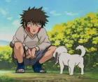 Kiba Inuzuka et son chien et son meilleur ami Akamaru font partie de l'équipe 8