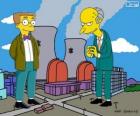 Charles Montgomery Burns et Waylon Smithers, propriétaire de la centrale nucléaire de Springfield et son assistant