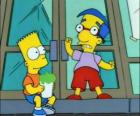 Bart Simpson et Milhouse Van Houten, deux grands amis