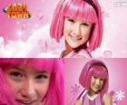 Stéphanie, la fille protagoniste de Lazy Town qui aime la couleur rose