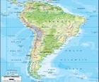 Carte Amérique du sud est un continent ou sous-continent ou bien la partie méridionale de l'Amérique