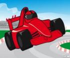 Voiture de course F1 rouge