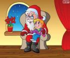 Petite fille et le Père Noël