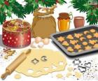Préparation de biscuits de Noël