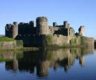 Le château de Caerphilly, pays de Galles