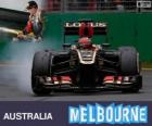 Kimi Raikkonen fête sa victoire dans le Grand Prix d'Australie 2013