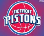 Logo Pistons de Detroit, équipe de NBA. Division Centrale, Conférence Est