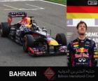 Sebastian Vettel célèbre sa victoire dans le Grand Prix Bahreïn 2013