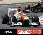 Adrian Sutil - Force India - Circuit de Catalunya, Barcelone, 2013