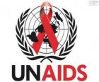Logo de l'ONUSIDA. Programme commun des Nations Unies sur le VIH / SIDA