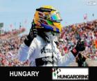 Lewis Hamilton fête sa victoire dans le Grand Prix de Hongrie 2013