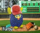 Furby joue de baseball