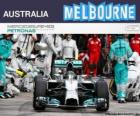 Nico Rosberg fête sa victoire dans le Grand Prix d'Australie 2014