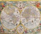 Carte historique du monde, Orbis Terrarum 1594 de Petrus Plancius