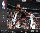 NBA finales de 2014, 2e partie, Miami Heat 98 - San Antonio Spurs 96