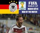 Mario Götze, meilleur joueur de la finale. Coupe du monde de Football Brésil 2014