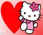 Hello Kitty au grand coeur