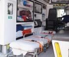 Intérieur d'une ambulance