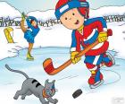 Caillou et Gilbert, hockey